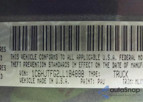 2020 Jeep Gladiator North Edition 4X4 из США, поврежденный, VIN 1C6HJTFG2LL184888